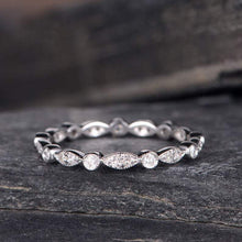 Load image into Gallery viewer, 14Kt White gold designer Full Eternity Natural Diamond ring by diamtrendz

