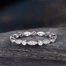 Load image into Gallery viewer, 14Kt White gold designer Full Eternity Natural Diamond ring by diamtrendz