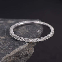 Load image into Gallery viewer, 14Kt White gold designer Half Eternity Natural diamond Band ring by diamtrendz