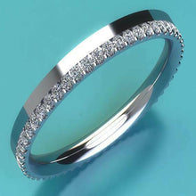 Load image into Gallery viewer, 14Kt White gold designer Eternity diamond ring by diamtrendz