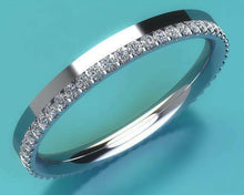 Load image into Gallery viewer, 14Kt White gold designer Eternity diamond ring by diamtrendz