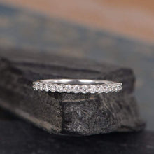 Load image into Gallery viewer, 14Kt White gold designer Half Eternity Natural diamond Band ring by diamtrendz