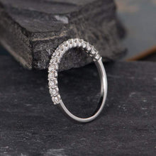 Load image into Gallery viewer, 14Kt White gold designer Half Eternity Natural diamond Band ring by diamtrendz