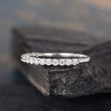 Load image into Gallery viewer, 14Kt White gold designer Half Eternity Natural diamond Band ring by diamtrendz