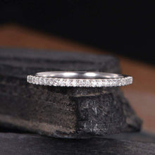 Load image into Gallery viewer, 14Kt White gold designer Half Eternity Natural diamond Band ring by diamtrendz
