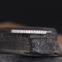 Load image into Gallery viewer, 14Kt White gold designer Half Eternity Natural diamond Band ring by diamtrendz