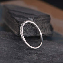 Load image into Gallery viewer, 14Kt White gold designer Half Eternity Natural diamond Band ring by diamtrendz