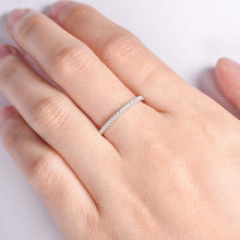 Load image into Gallery viewer, 14Kt White gold designer Half Eternity Natural diamond Band ring by diamtrendz