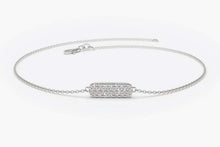 Load image into Gallery viewer, 14Kt Yellow Gold Natural Diamond Bar Charm Bracelet