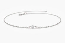 Load image into Gallery viewer, 14Kt White Gold Natural Diamond Charm Bracelet
