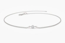 Load image into Gallery viewer, 14Kt White Gold Natural Diamond Charm Bracelet