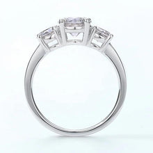 Load image into Gallery viewer, 14Kt White Gold 3 Stone Solitaire Diamond ring by diamtrendz
