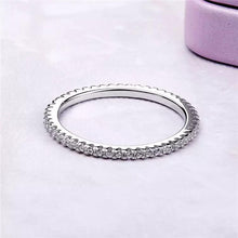 Load image into Gallery viewer, 14Kt White Gold Eternity Band Diamond ring by diamtrendz