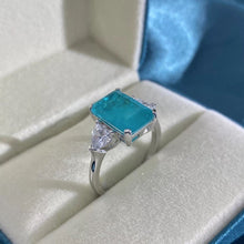 Load image into Gallery viewer, 14Kt White gold designer Paraiba diamond ring by diamtrendz