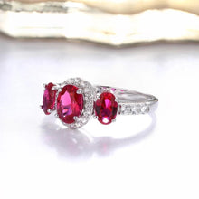 Load image into Gallery viewer, 14Kt Rose gold designer Red Ruby diamond ring by diamtrendz