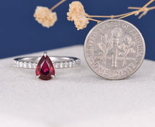 Load image into Gallery viewer, 14Kt Rose Gold Designer Red Ruby Diamond Ring by Diamtrendz