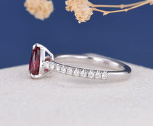 Load image into Gallery viewer, 14Kt Rose Gold Designer Red Ruby Diamond Ring by Diamtrendz