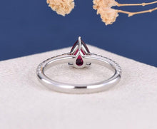 Load image into Gallery viewer, 14Kt Rose Gold Designer Red Ruby Diamond Ring by Diamtrendz