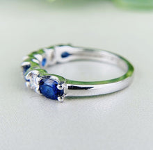 Load image into Gallery viewer, 14Kt Rose gold designer Sapphire diamond ring by diamtrendz