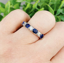 Load image into Gallery viewer, 14Kt Rose gold designer Sapphire diamond ring by diamtrendz