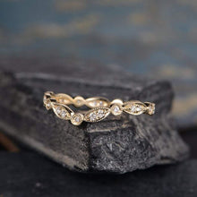 Load image into Gallery viewer, 14Kt Yellow gold designer Marquise Shape Chevron Eternity Natural diamond Band ring by diamtrendz