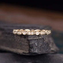 Load image into Gallery viewer, 14Kt Yellow gold designer Full Eternity Natural Diamond ring by diamtrendz
