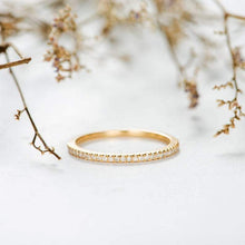 Load image into Gallery viewer, 14Kt Yellow gold designer Half Eternity Natural diamond ring by diamtrendz
