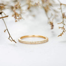 Load image into Gallery viewer, 14Kt Yellow gold designer Half Eternity Natural diamond ring by diamtrendz