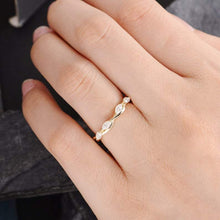 Load image into Gallery viewer, 14Kt Yellow gold designer Half Eternity Infinity Marquise Cut Natural diamond Band ring by diamtrendz