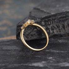 Load image into Gallery viewer, 14Kt Yellow gold designer Chevron V Shaped Curved Marquise Cut Natural diamond Band ring by diamtrendz