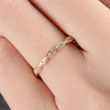 Load image into Gallery viewer, 14Kt Yellow gold designer Marquise Shape Half Eternity Natural diamond Band ring by diamtrendz
