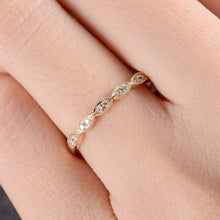 Load image into Gallery viewer, 14Kt Yellow gold designer Marquise Shape Half Eternity Natural diamond Band ring by diamtrendz