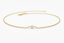 Load image into Gallery viewer, 14Kt Yellow Gold Natural Diamond Charm Bracelet