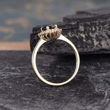Load image into Gallery viewer, 14Kt Yellow Gold Designer Black Diamond Ring by Diamtrendz