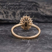 Load image into Gallery viewer, 14Kt Yellow Gold Designer Black Diamond Ring by Diamtrendz