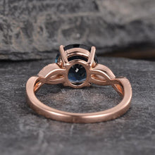 Load image into Gallery viewer, 14Kt Rose gold designer Emerald diamond ring by diamtrendz