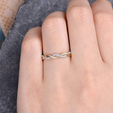 Load image into Gallery viewer, 14Kt Yellow gold designer Twist Full Eternity Infinity Natural diamond Band ring by diamtrendz