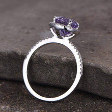 Load image into Gallery viewer, 14Kt Rose gold designer Amethyst diamond ring by diamtrendz