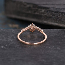 Load image into Gallery viewer, 14Kt Rose gold designer Pearl diamond ring by diamtrendz