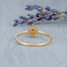 Load image into Gallery viewer, 14Kt Rose gold Pearl diamond ring by diamtrendz