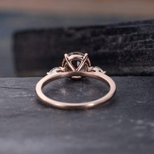 Load image into Gallery viewer, 14Kt Rose gold designer Solitaire Morganite, Marquise Shape Moonstone ring by diamtrendz