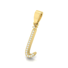 Load image into Gallery viewer, yellow gold alphabet initial letter &#39;i&#39; diamond pendant - 2
