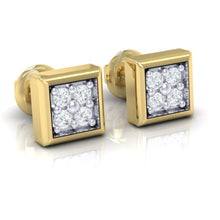Load image into Gallery viewer, 18Kt gold real diamond earring by diamtrendz
