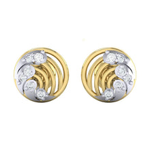 Load image into Gallery viewer, 18Kt gold real diamond earring by diamtrendz