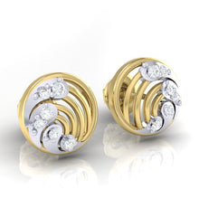 Load image into Gallery viewer, 18Kt gold real diamond earring by diamtrendz