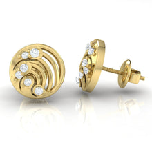 Load image into Gallery viewer, 18Kt gold real diamond earring by diamtrendz