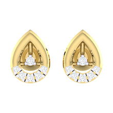 Load image into Gallery viewer, 18Kt gold real diamond earring by diamtrendz