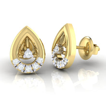 Load image into Gallery viewer, 18Kt gold real diamond earring by diamtrendz