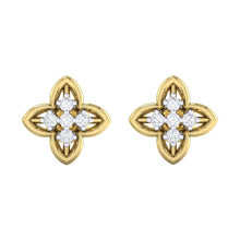 Load image into Gallery viewer, 18Kt gold real diamond earring by diamtrendz