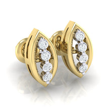 Load image into Gallery viewer, 18Kt gold real diamond earring by diamtrendz